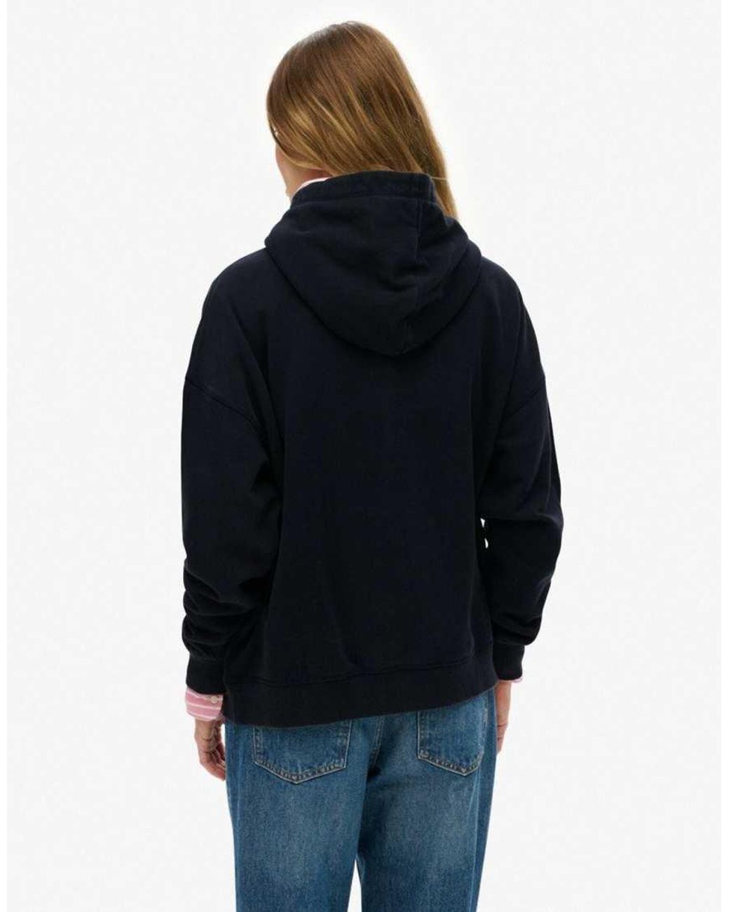Superdry Black Athletic Essentials Relaxed Hoodie