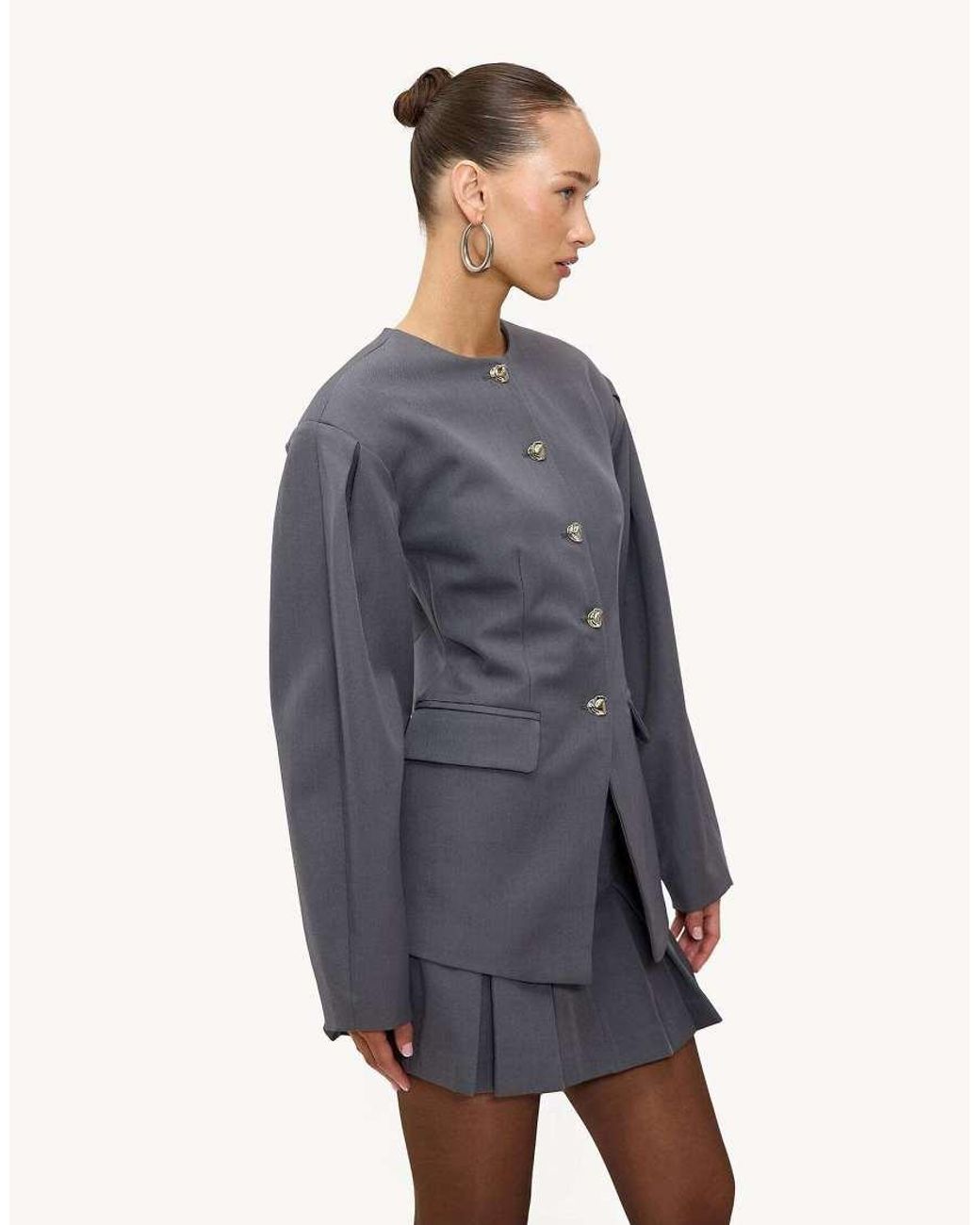 Loavies Blue Golden Winter Light Blazer