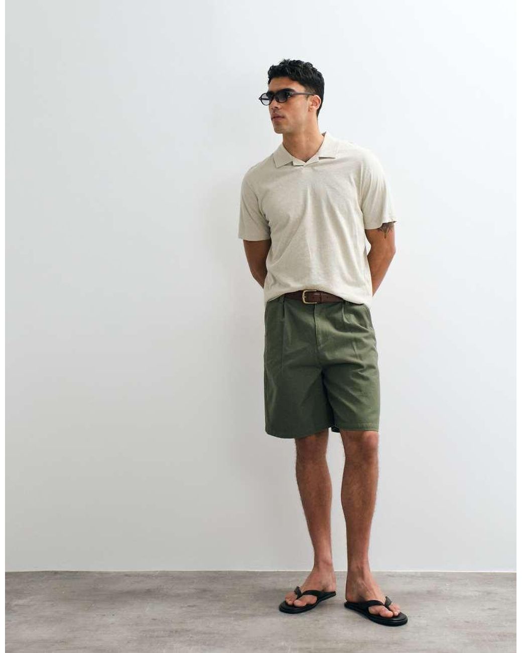 ASOS Green Regular Fit Revere Polo for men