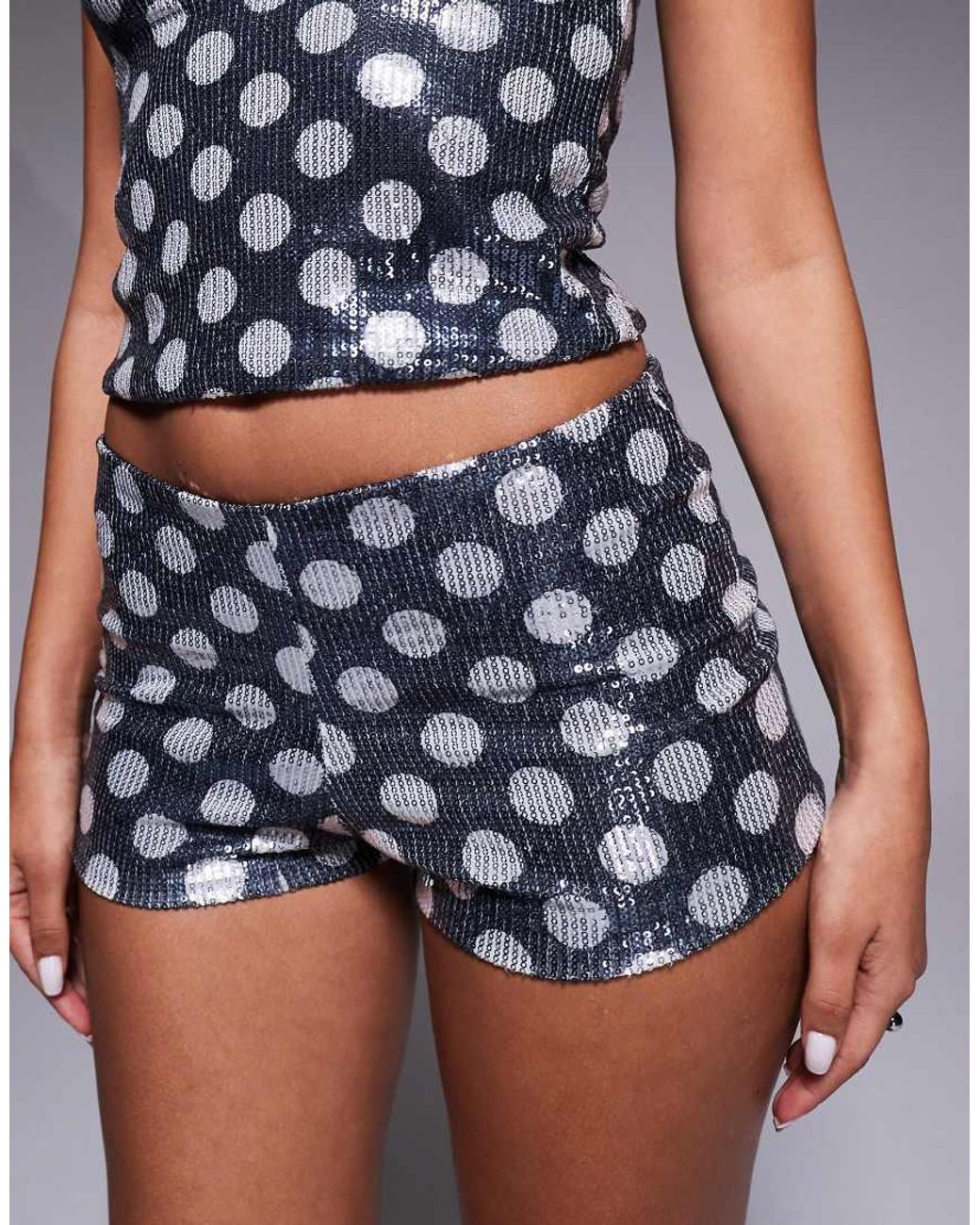 Kaiia Blue Exclusive Sequin Hot Pants Co-Ord