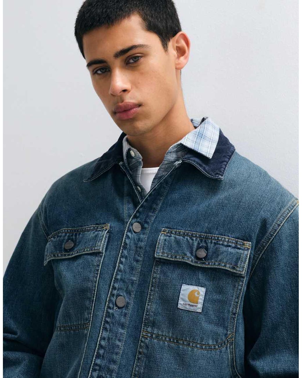 Carhartt Blue Oakland Denim Shirt Jacket for men