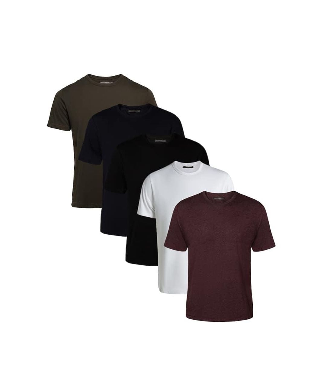 French Connection Blue 5 Pack Cotton Crew Neck Short Sleeve T-Shirts for men