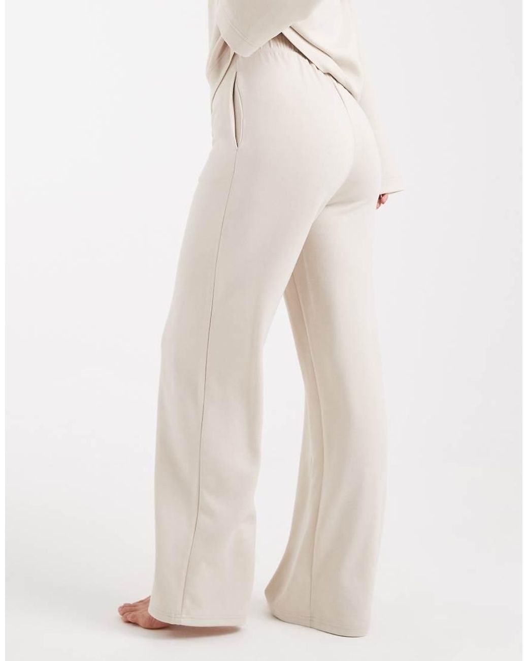 Vero Moda Natural Super Soft Tie Waist Wide Leg jogger Co-ord