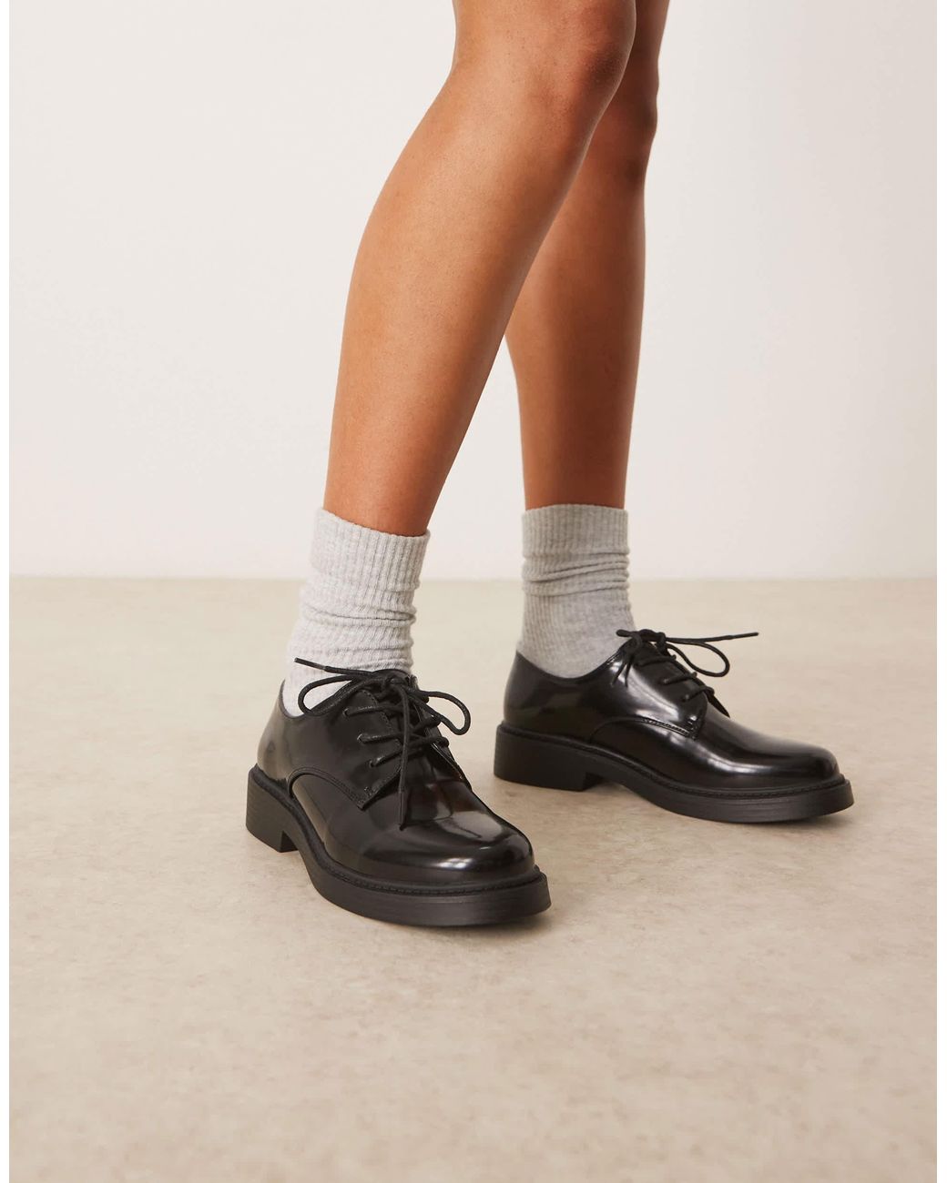 Chaussures derbies à lacets Glamorous en coloris Natural