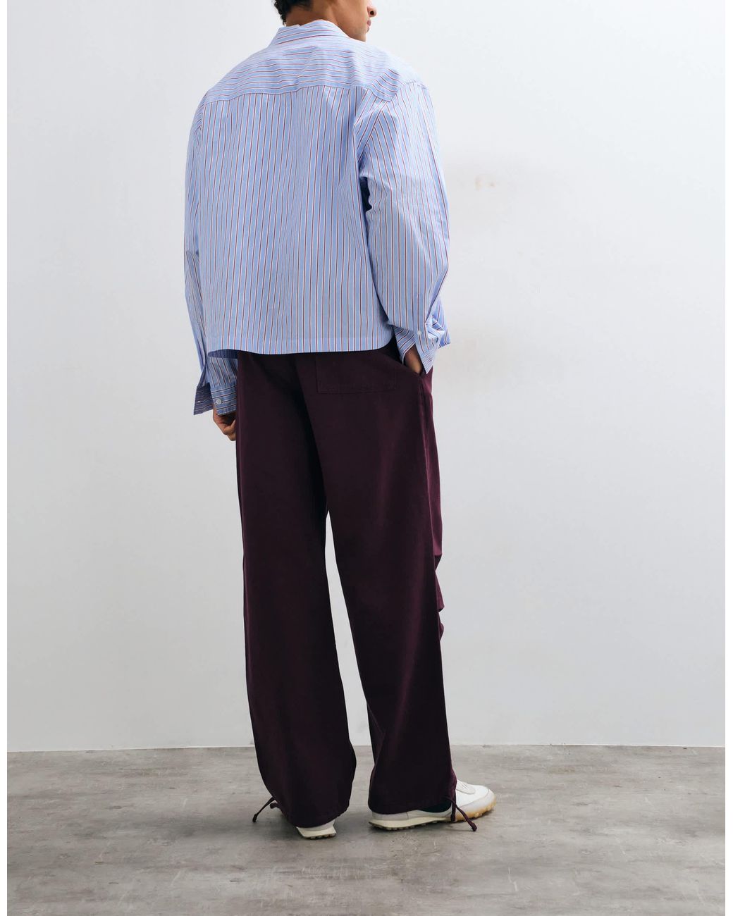 Pantalon ample à bas à nouer ASOS pour homme en coloris Blue