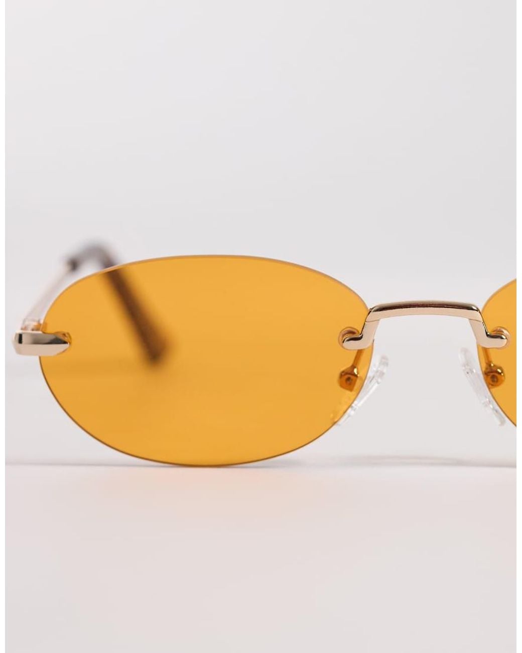 ASOS Metallic Rimless Sunglasses for men