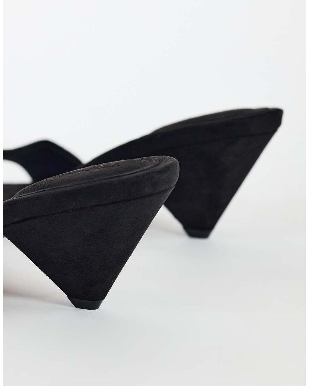 TOPSHOP Black Nathan Cone Heel Mule