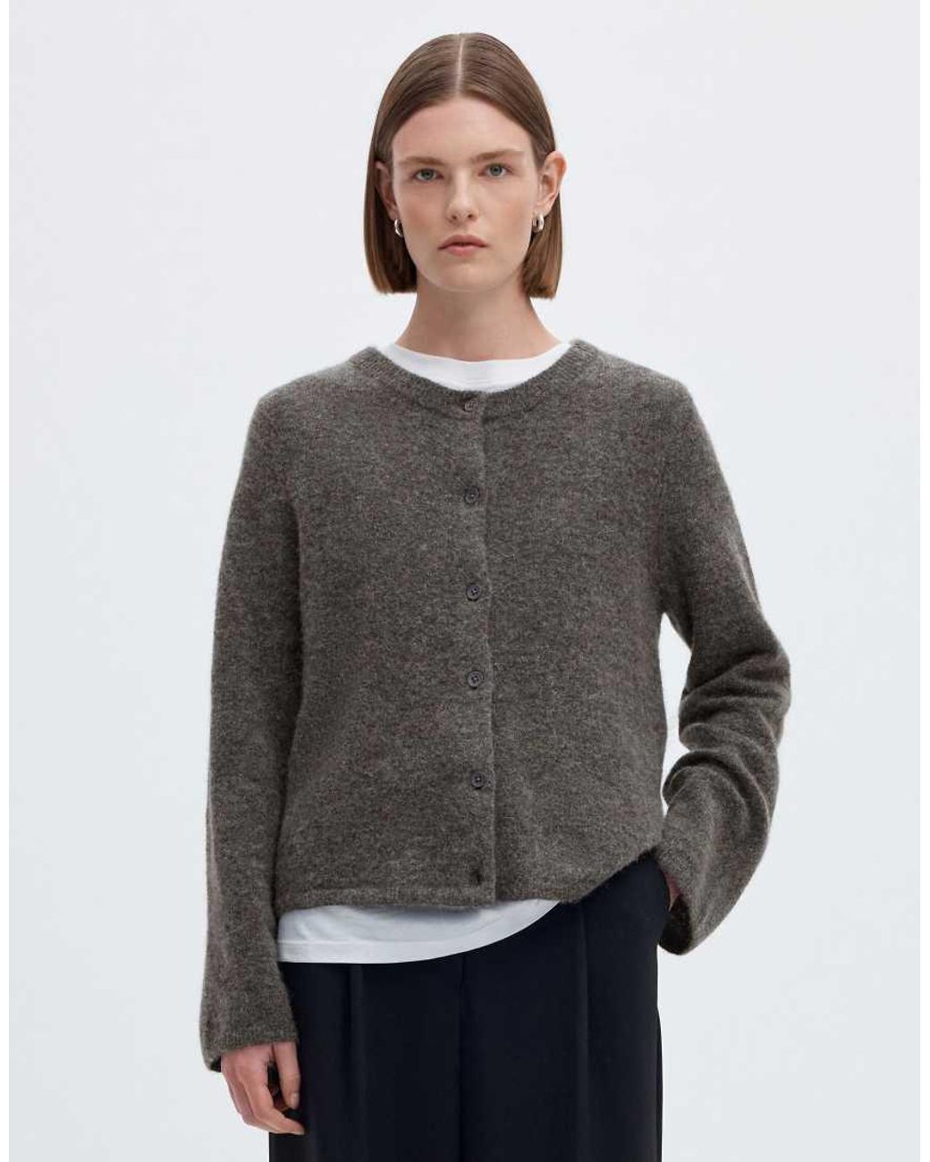 SELECTED Gebreid Vest in het Gray