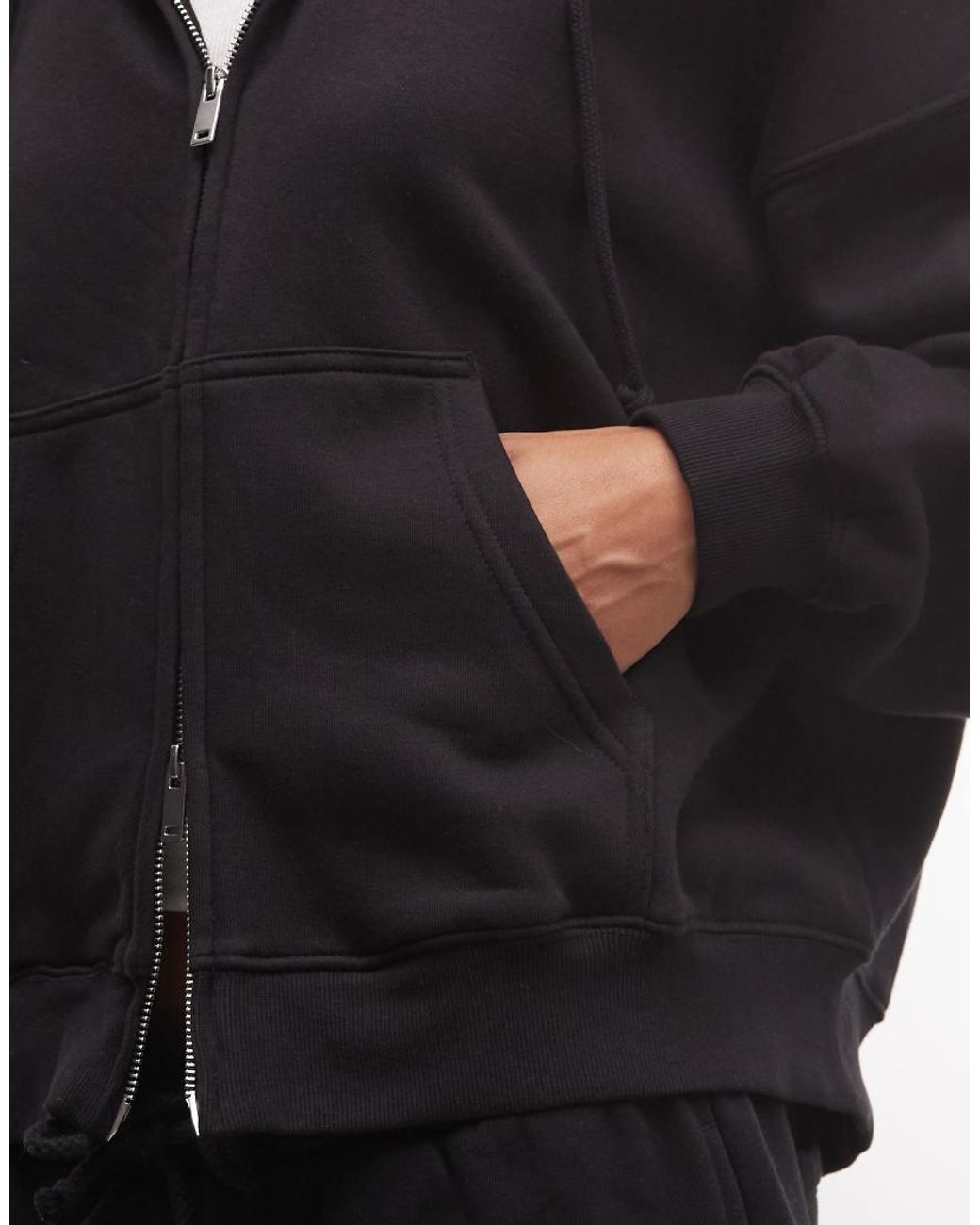 Weekday Black Zip Hoodie