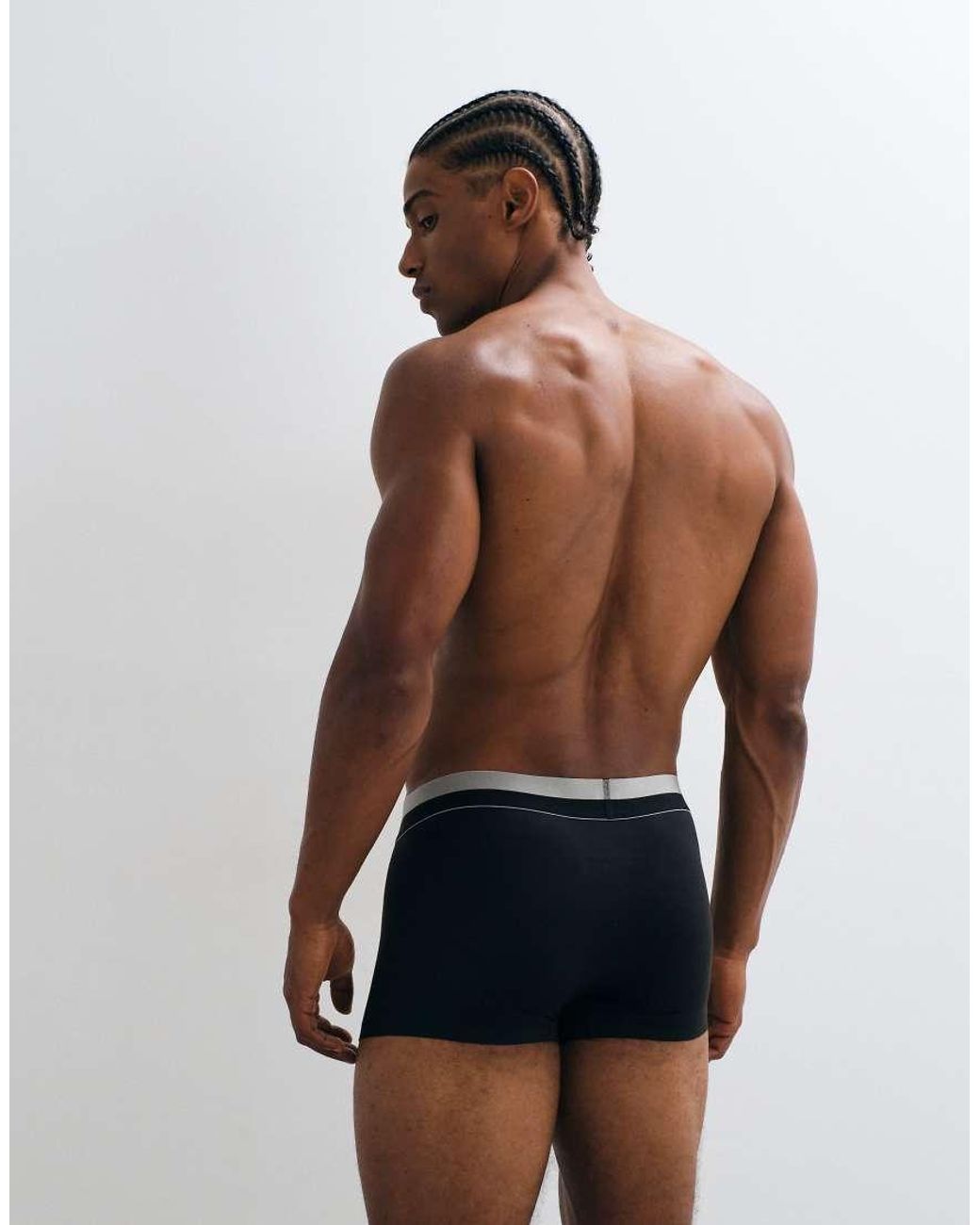 Calvin Klein Black Brushed Microfiber Low Rise Trunks for men
