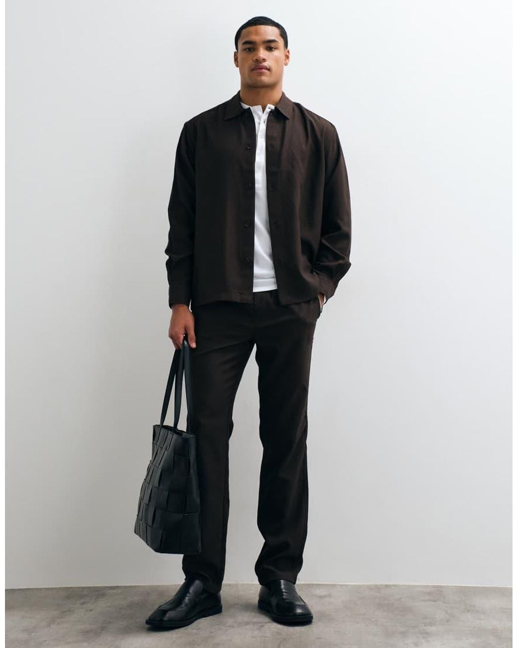Only & Sons Black Relaxed Fit Shirt Co-ord for men
