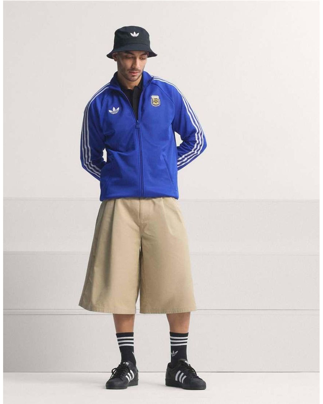 Adidas Originals Blue Football Argentina Originals Track Top Jz6305 for men