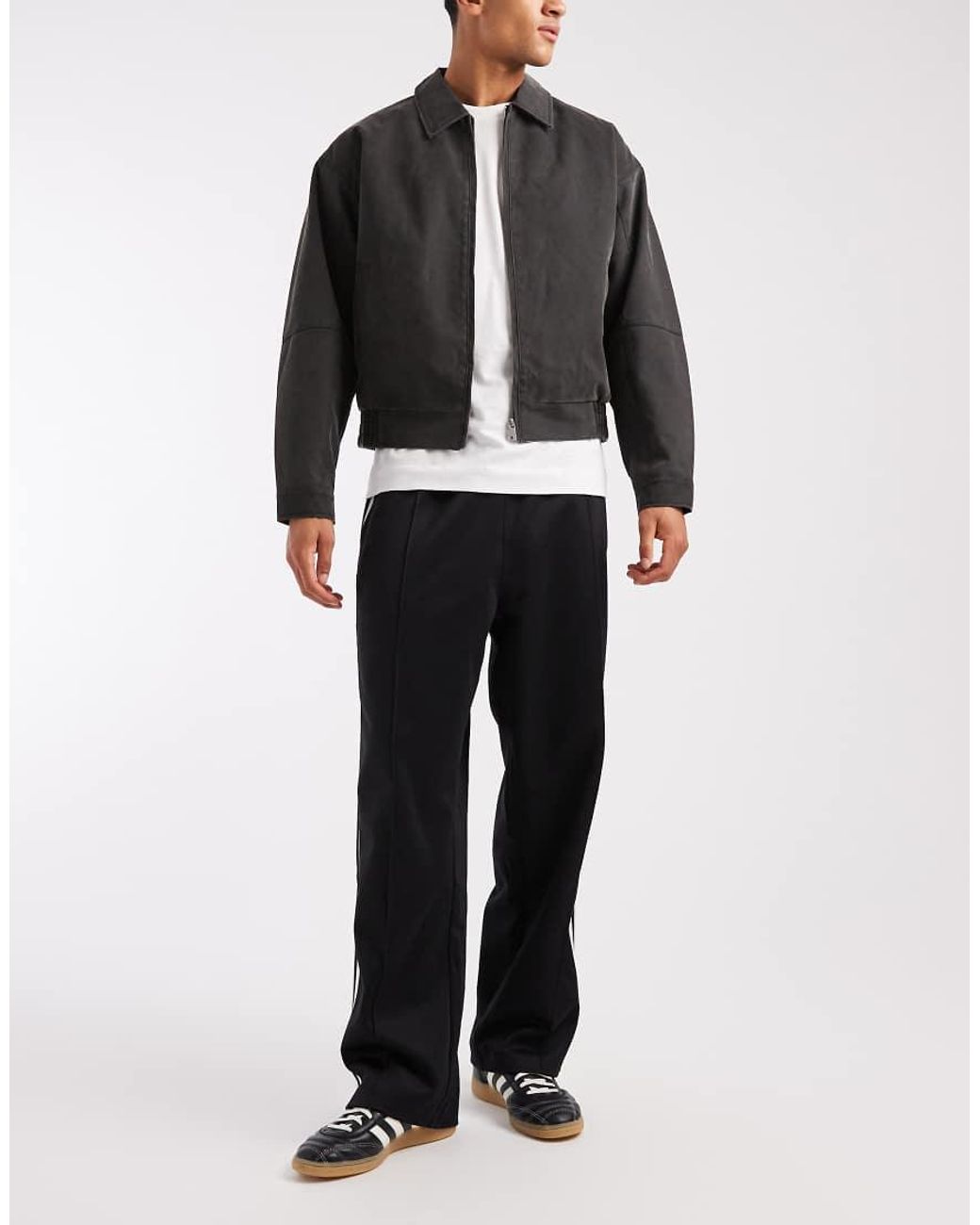 Adidas Originals Black Baggy Track Pants for men