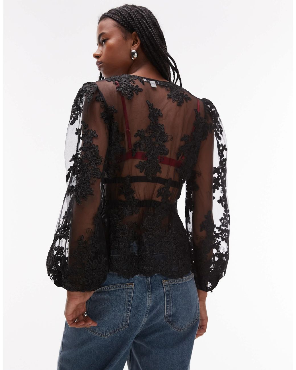 Zimmermann Crush Ruffle Heart-Trim Blouse | Neiman Marcus