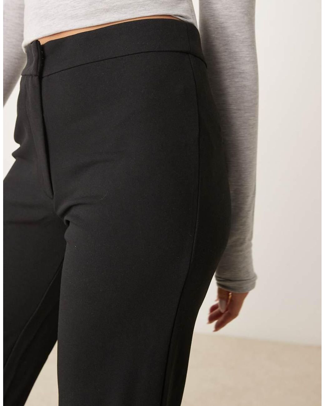 Y.A.S White High Waisted Stretch Flare Trousers