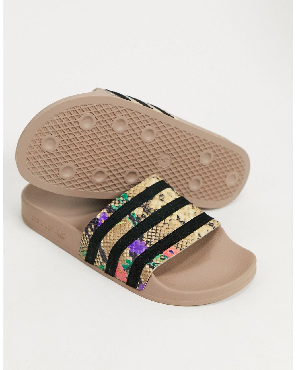 adidas Originals Adilette - Slippers Met Slangenprint | Lyst NL