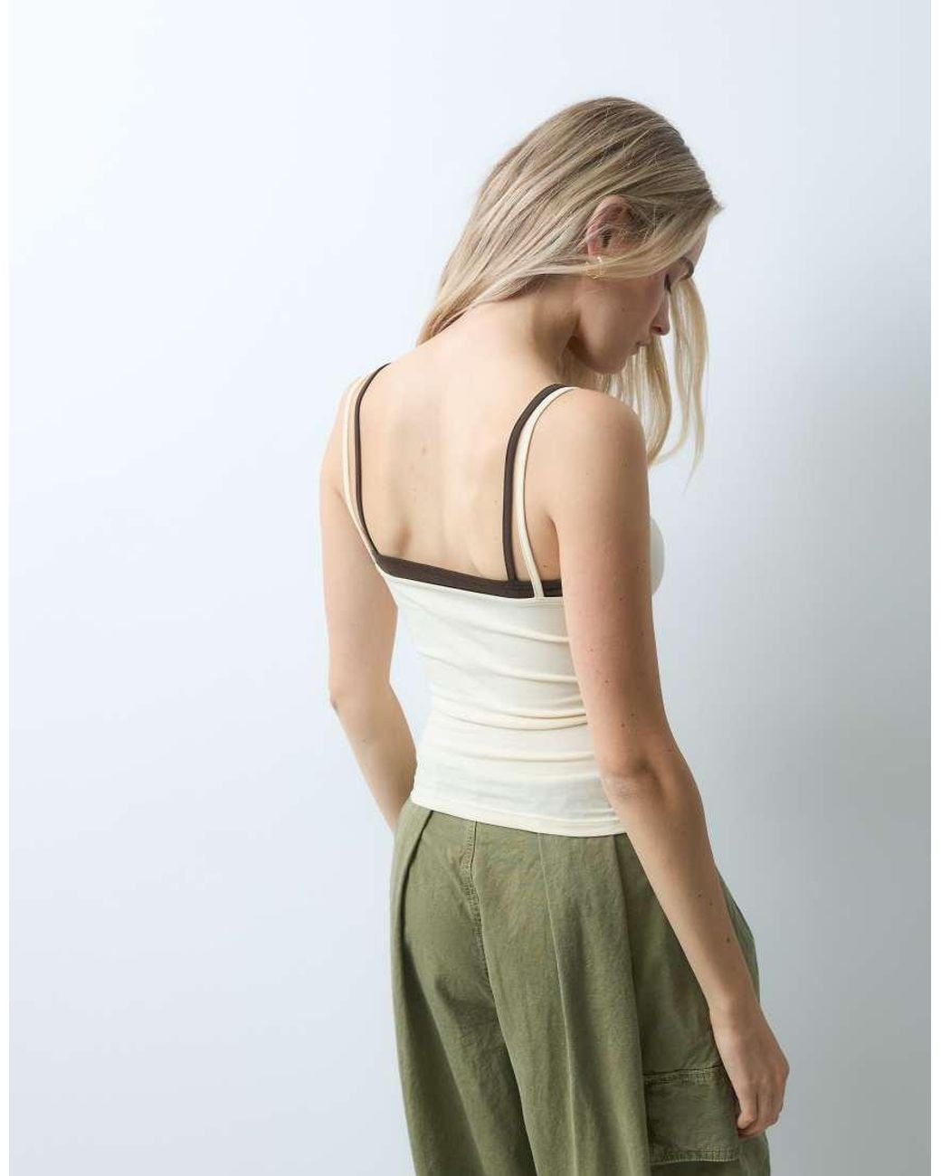 JJXX Green Double Layer Cami Top