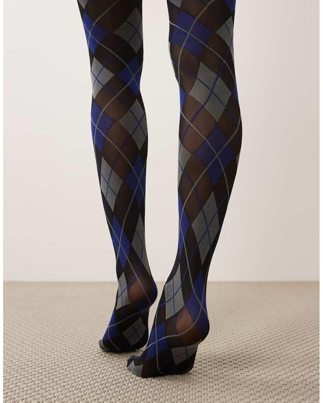Kaiia Black Exclusive Heritage Check Tights