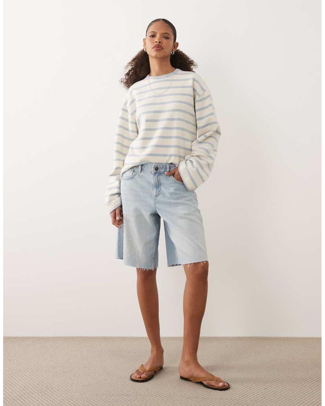 Barbour Gray Fawley Long Sleeve Striped Sweatshirt