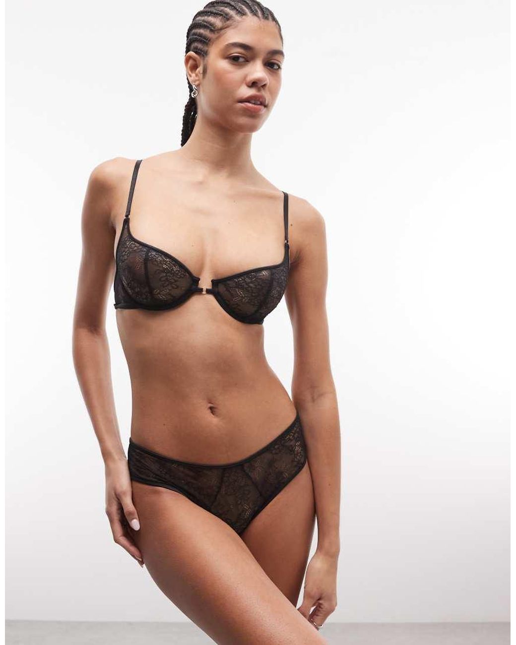 ASOS Black Lana All Over Lace Underwire Bra