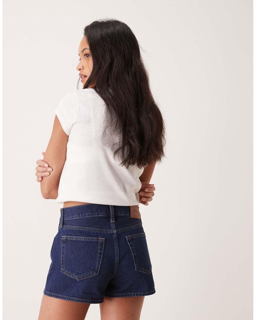 Calvin Klein Blue Archive Mini Denim Hot Pant