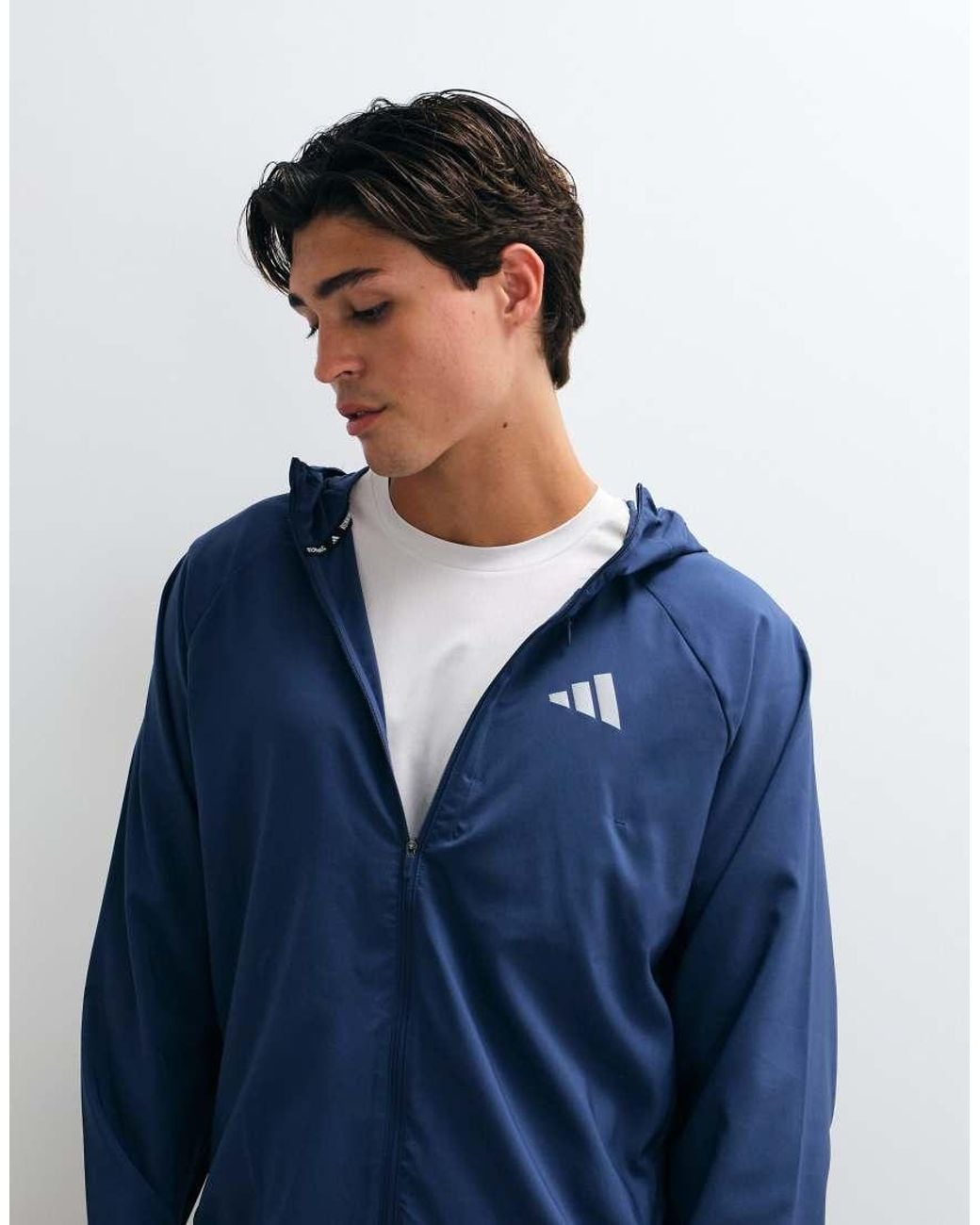 Adidas Originals Blue Adidas Running Essentials Jacket for men