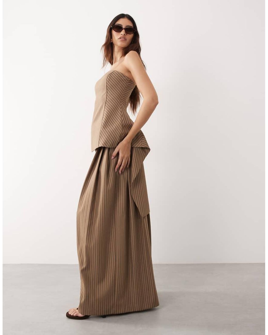 ARRANGE Brown Bandeau Top