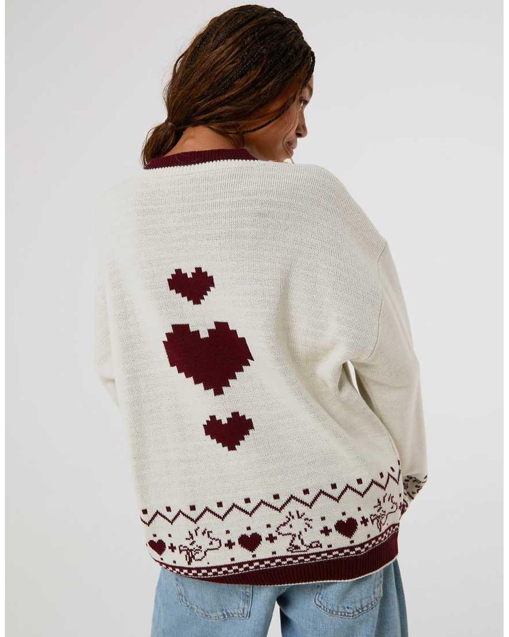 Skinnydip London White Peanuts X Snoopy Sweater Knitted Jumper