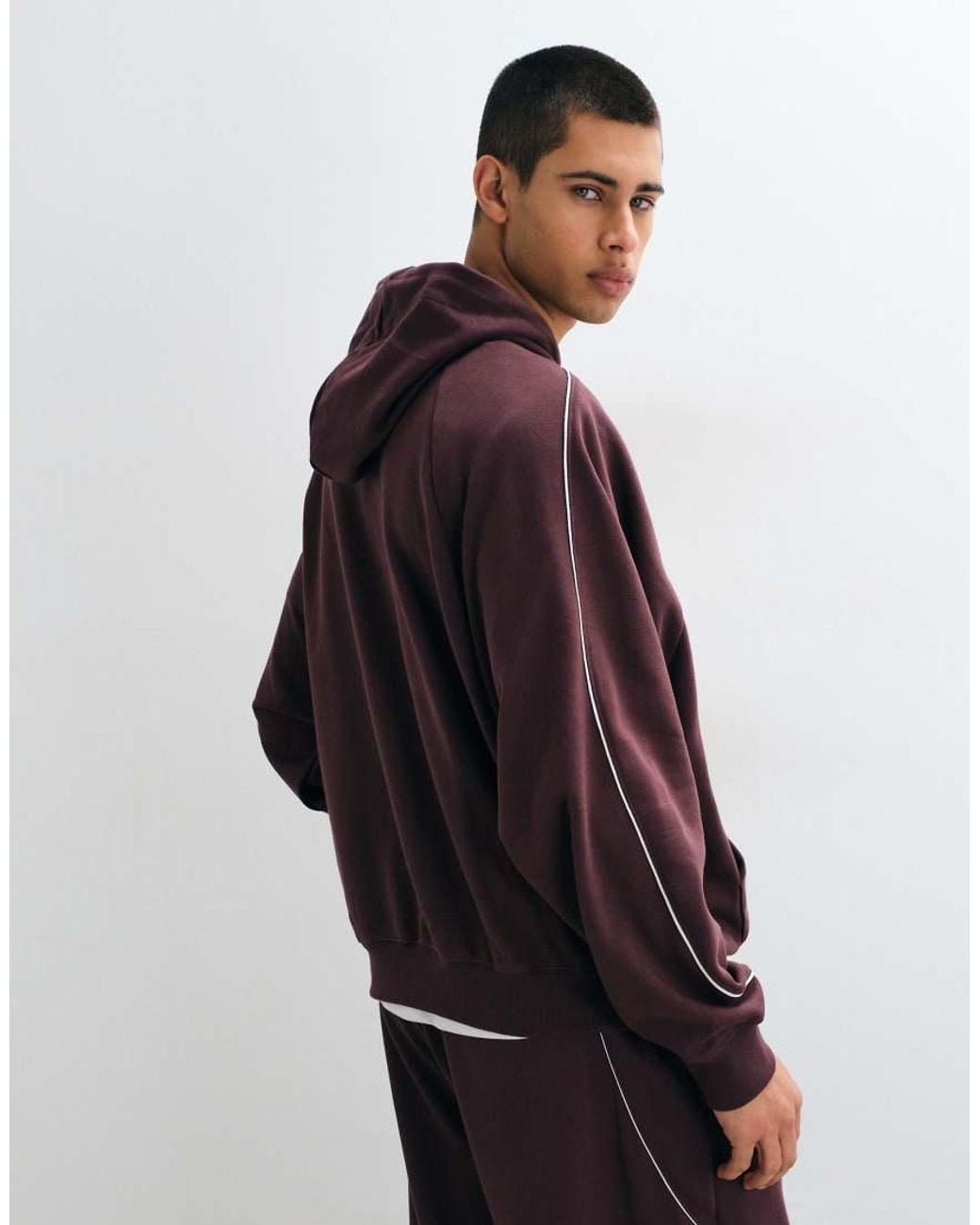 New Balance Red Trackside French Terry Hoodie for men