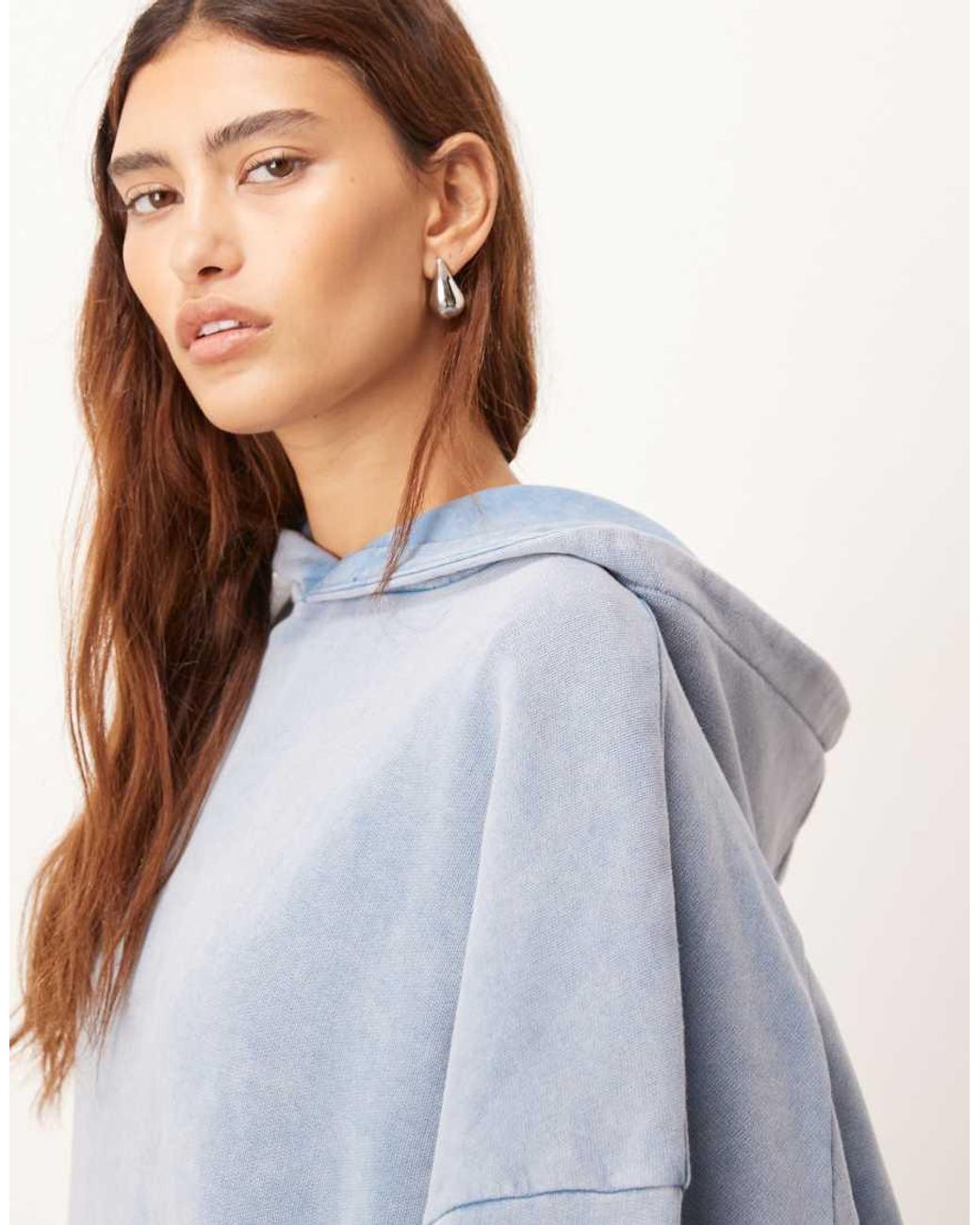 ARRANGE Blue Premium Acid Wash Hoodie