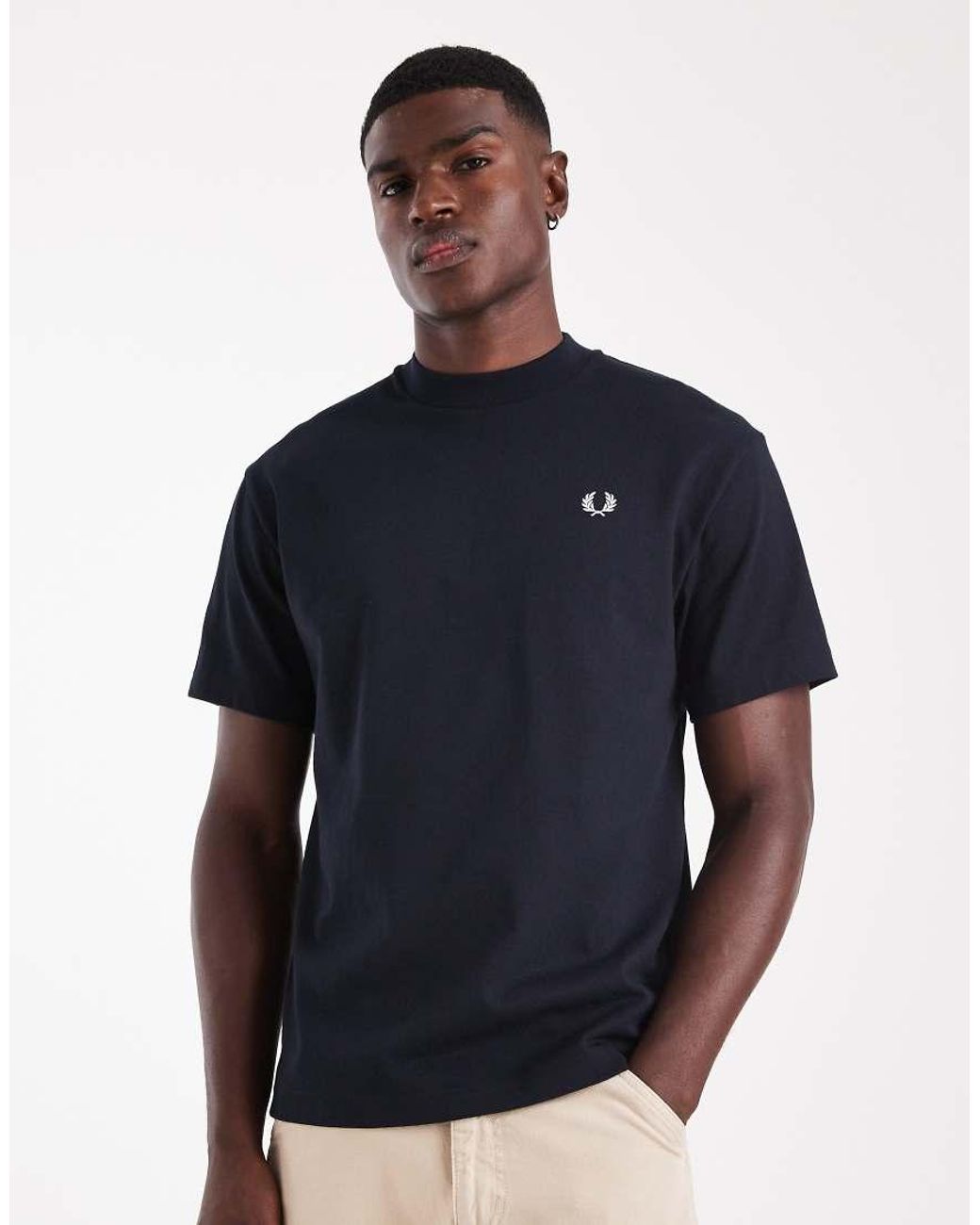 Fred Perry Blue Relaxed T-shirt for men