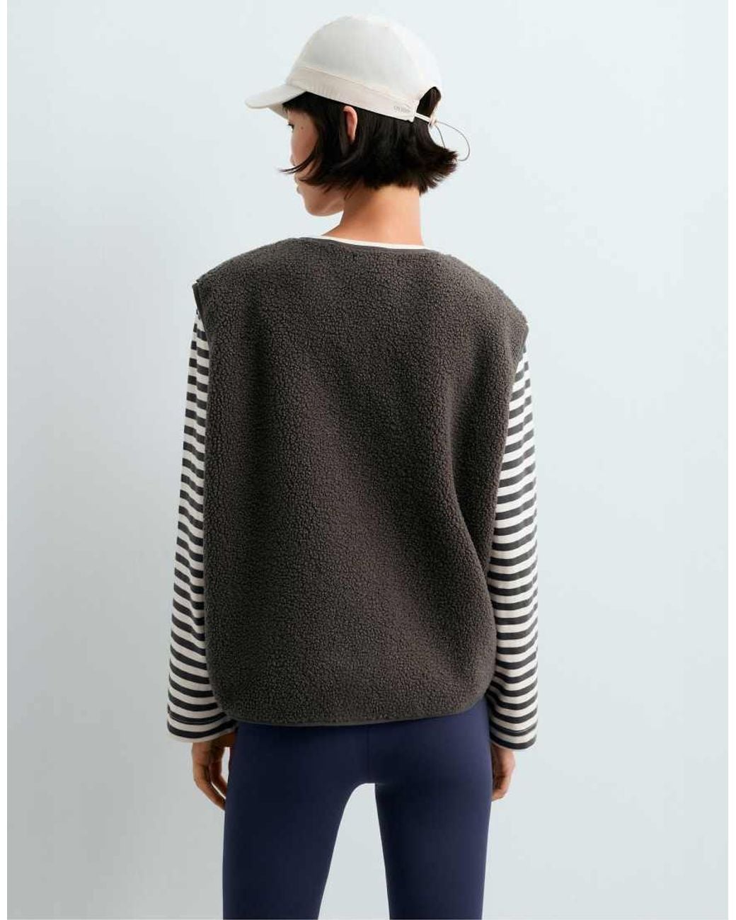 Oysho Black Zip-up Faux-shearling Gilet