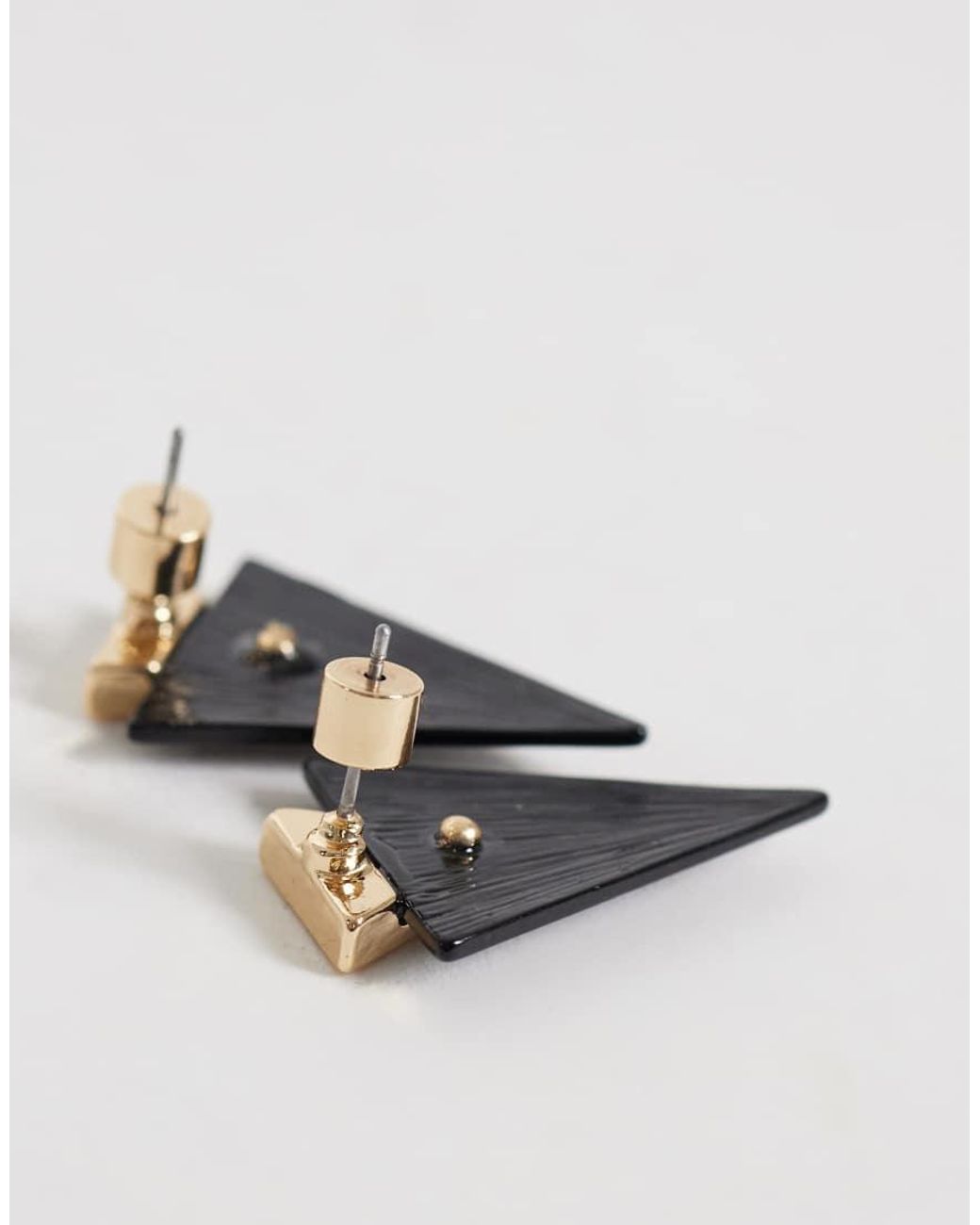 ASOS Black Stud Earrings With Triangular Design