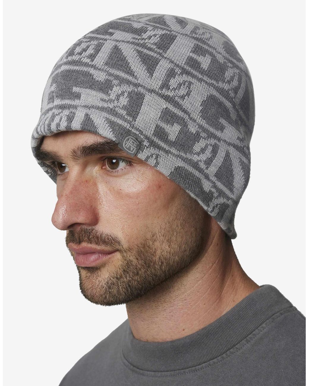 Good For Nothing Gestrickte beanie mit emblem in Gray für Herren
