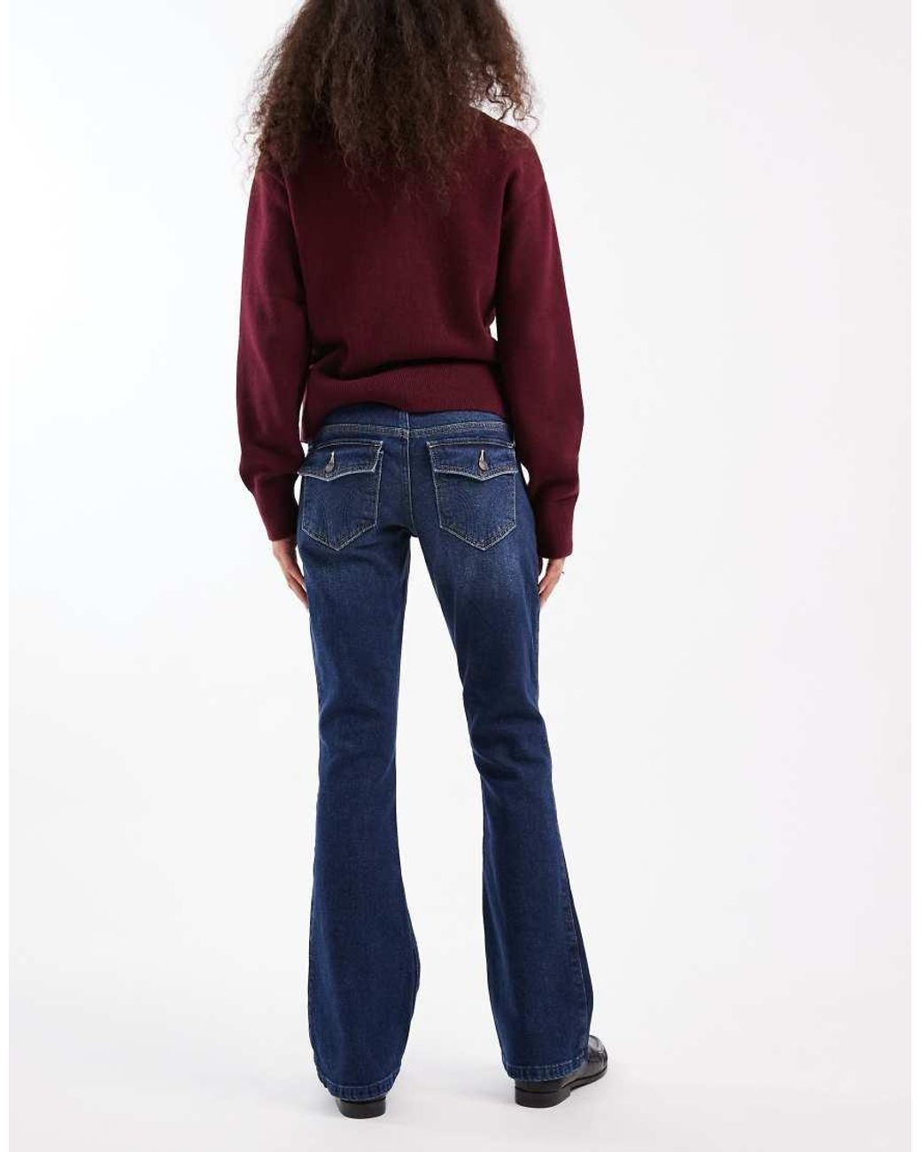 Hollister Red Low Rise Bootcut Jeans