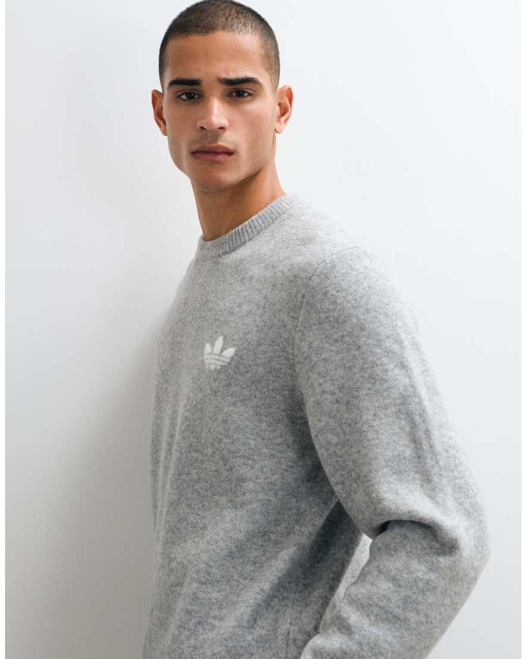Adidas Originals Gray Knitted Jumper for men