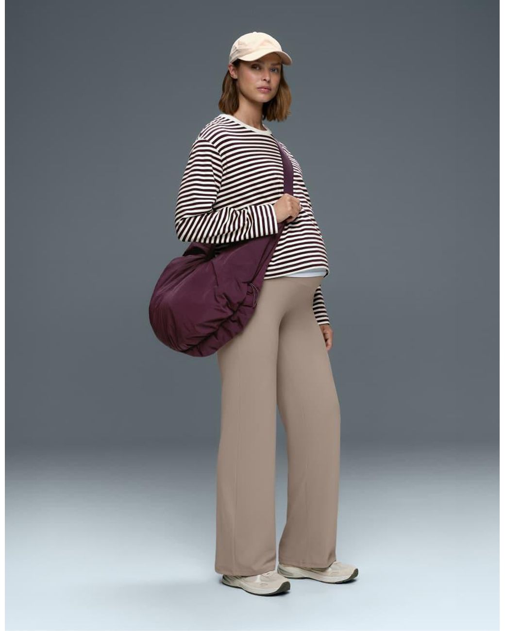 Oysho Natural Maternity Comfortlux Straight-leg Trousers