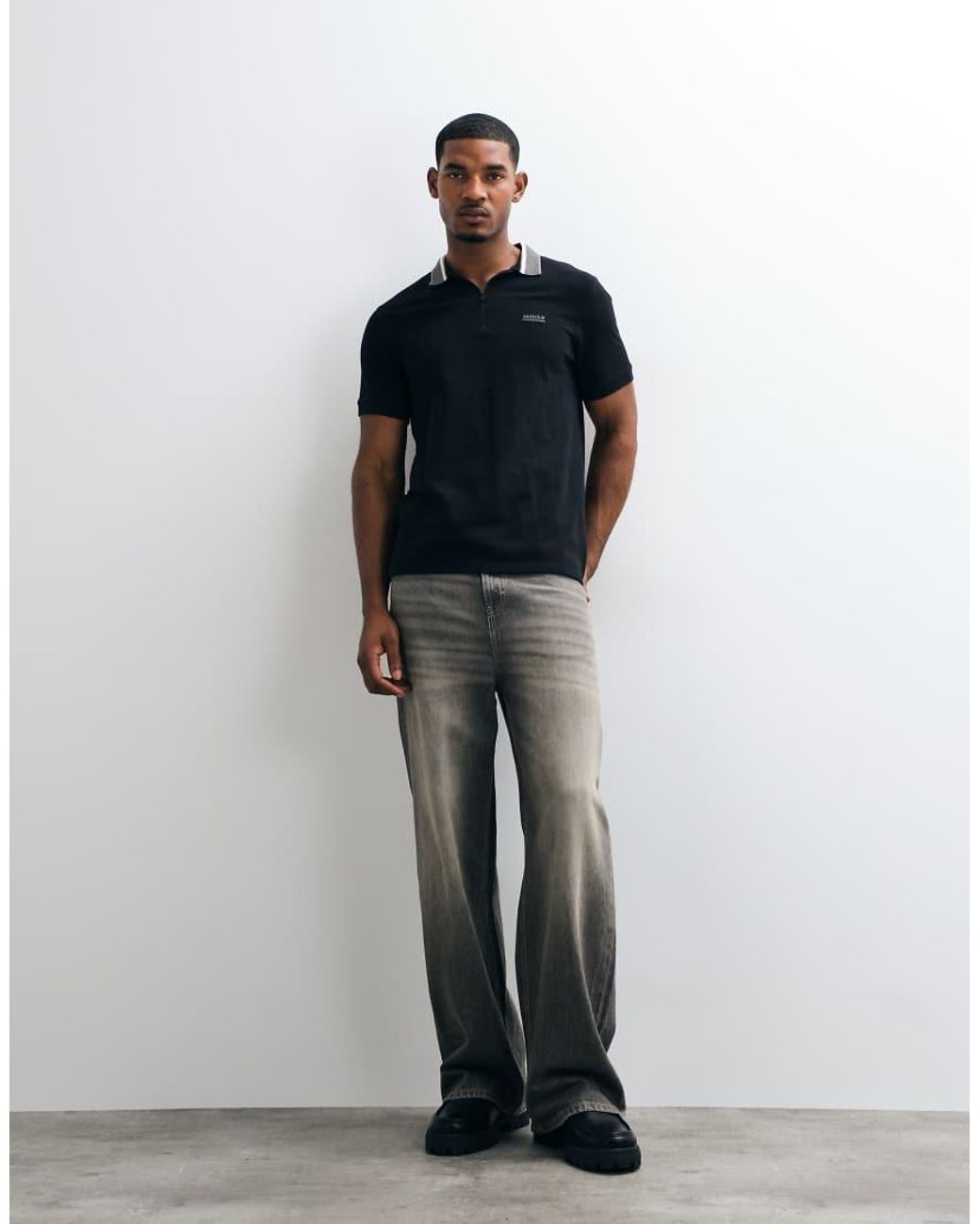 Barbour Blue Newport Short Sleeve Contrast Collar Polo Shirt for men