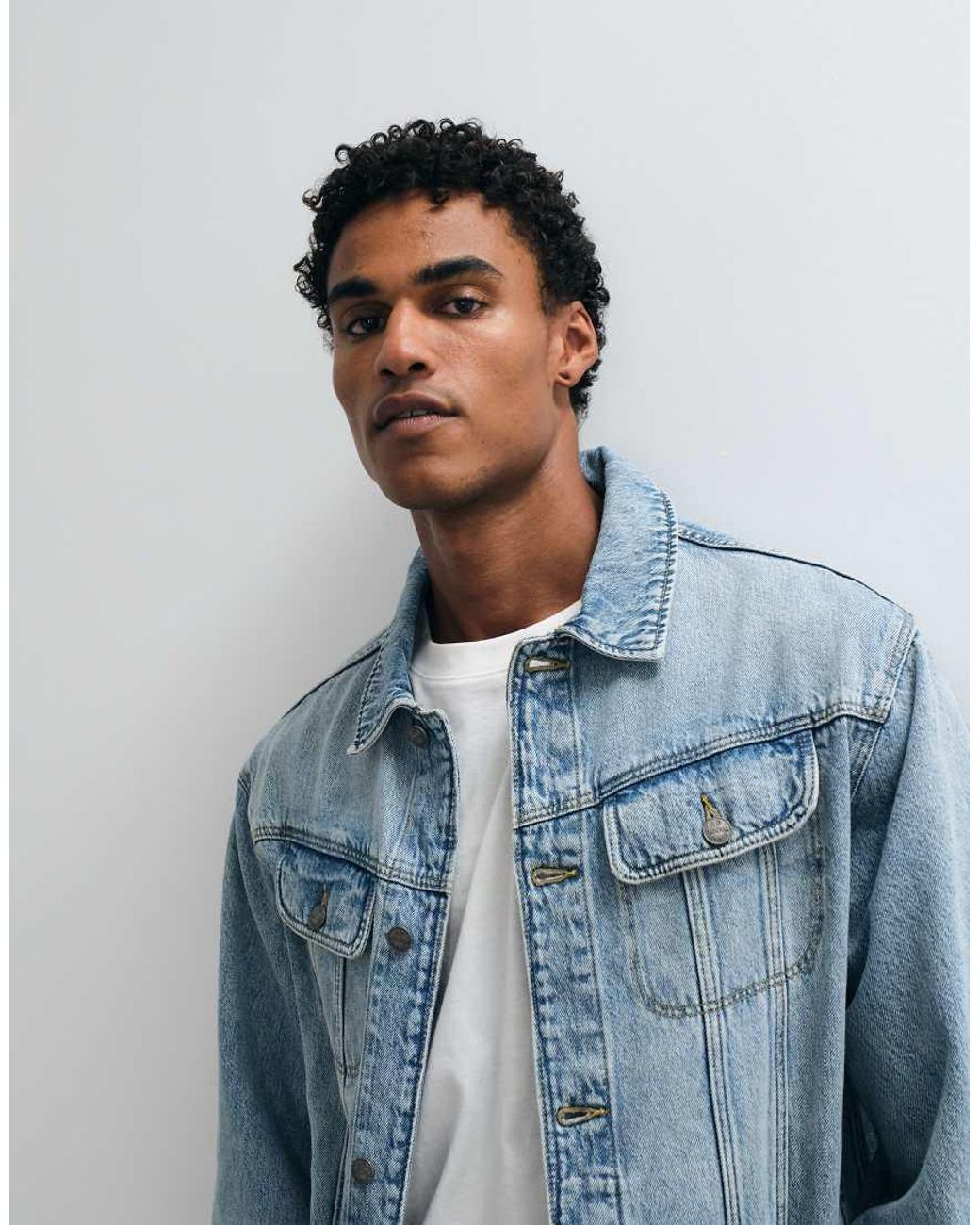ASOS Blue Trucker Denim Jacket for men