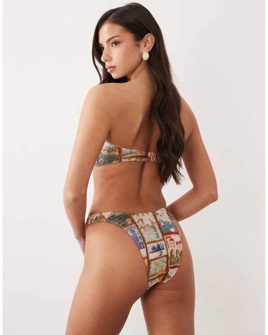 ASOS Multicolor Posey High Leg Ibiza Bikini Bottom