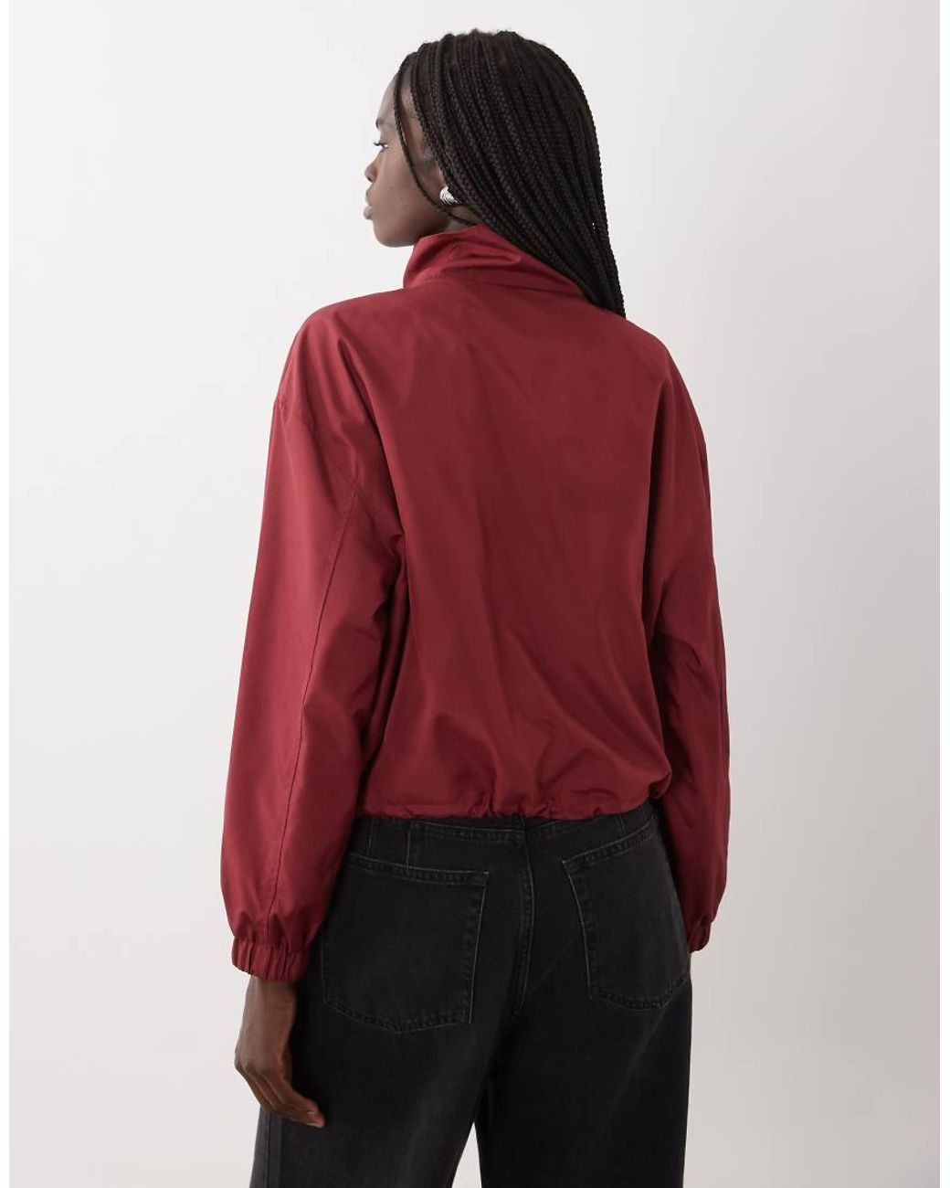 Miss Selfridge Red Scallop Detail Windbreaker