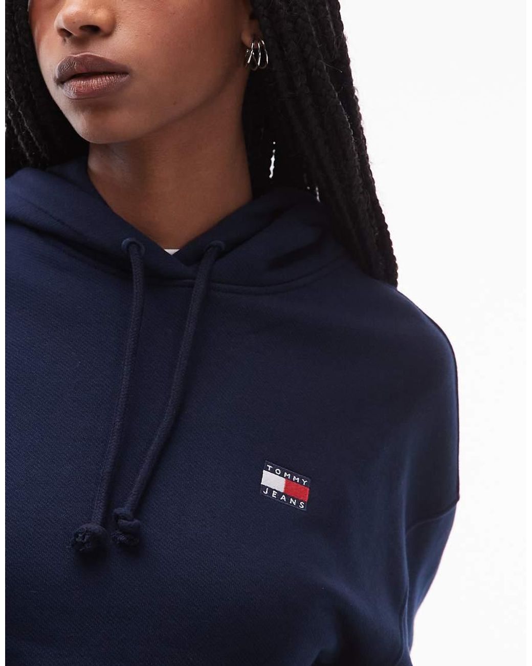 Tommy Hilfiger Blue Badge Logo Boxy Hoodie