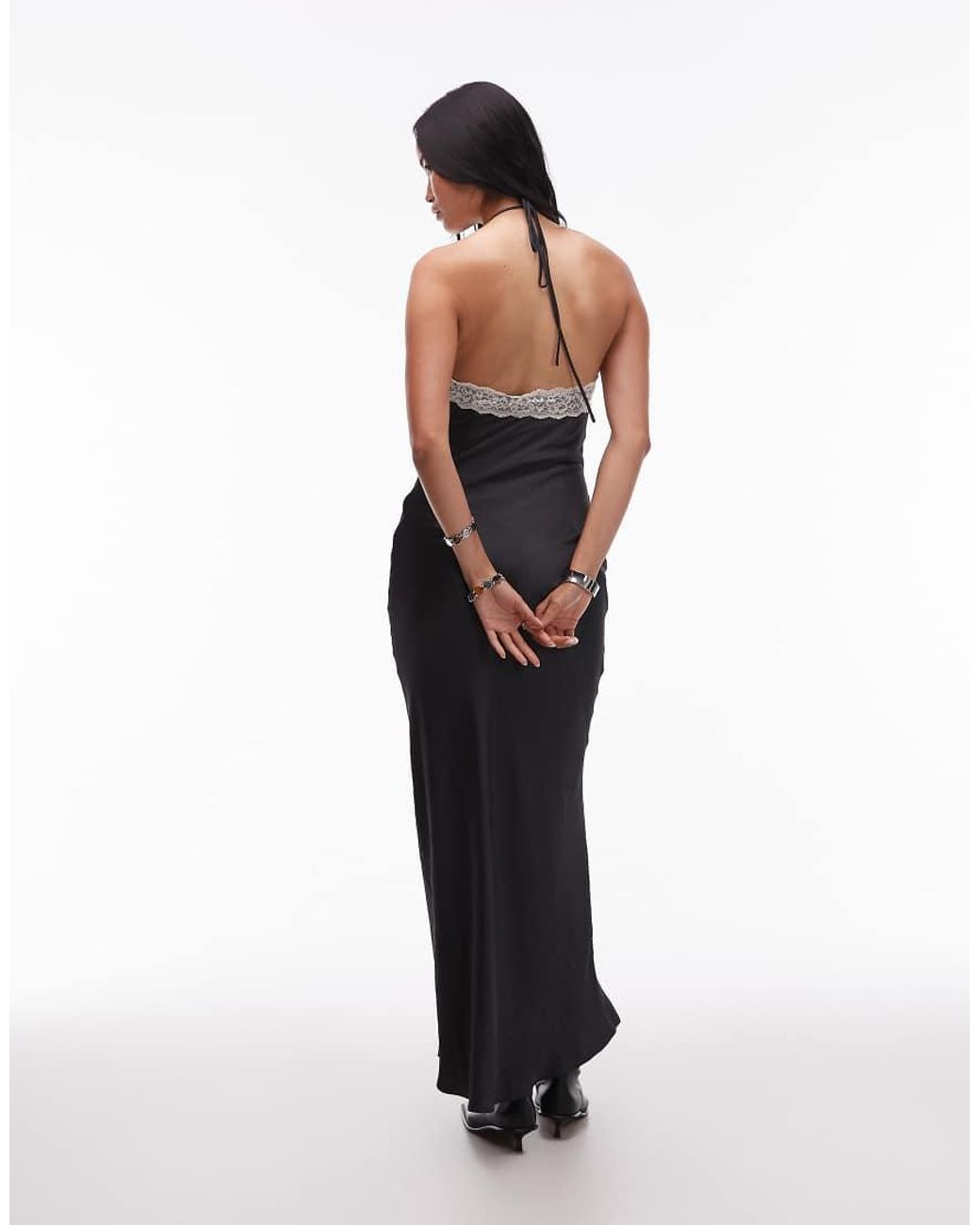 Nia White Lace Halter Neck Dress