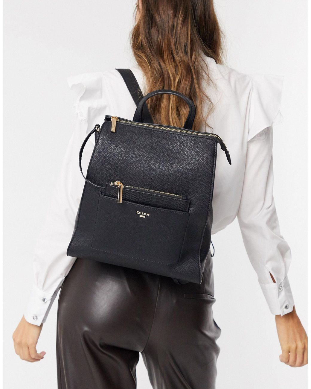 Dune black quilted backpack online