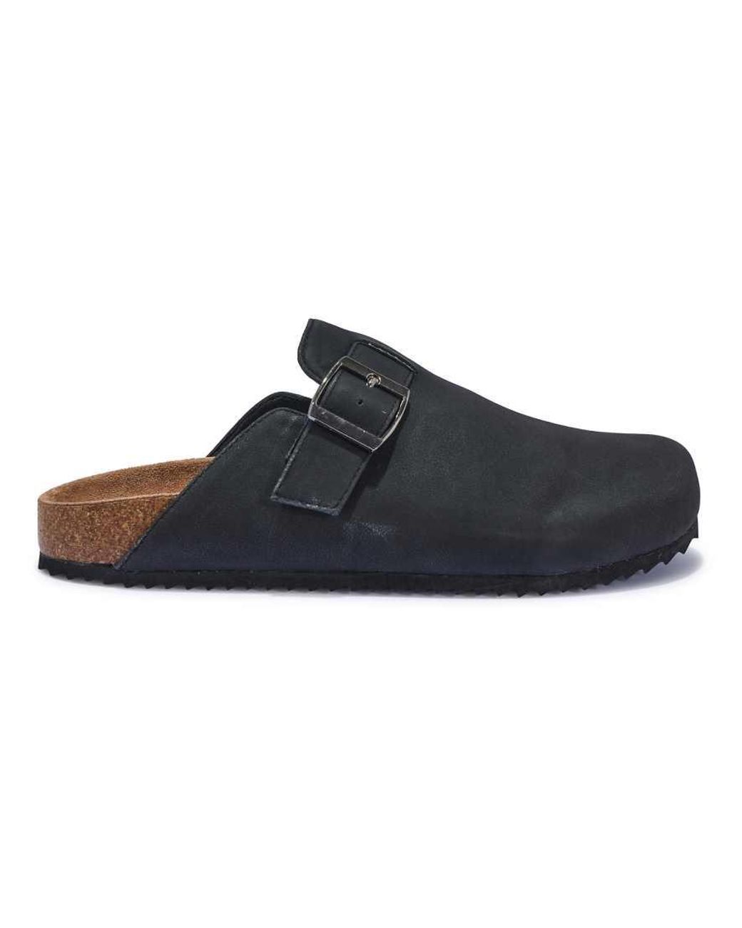 SEQWL Blue Flat Heel Slip-On Clog Mule Sandals