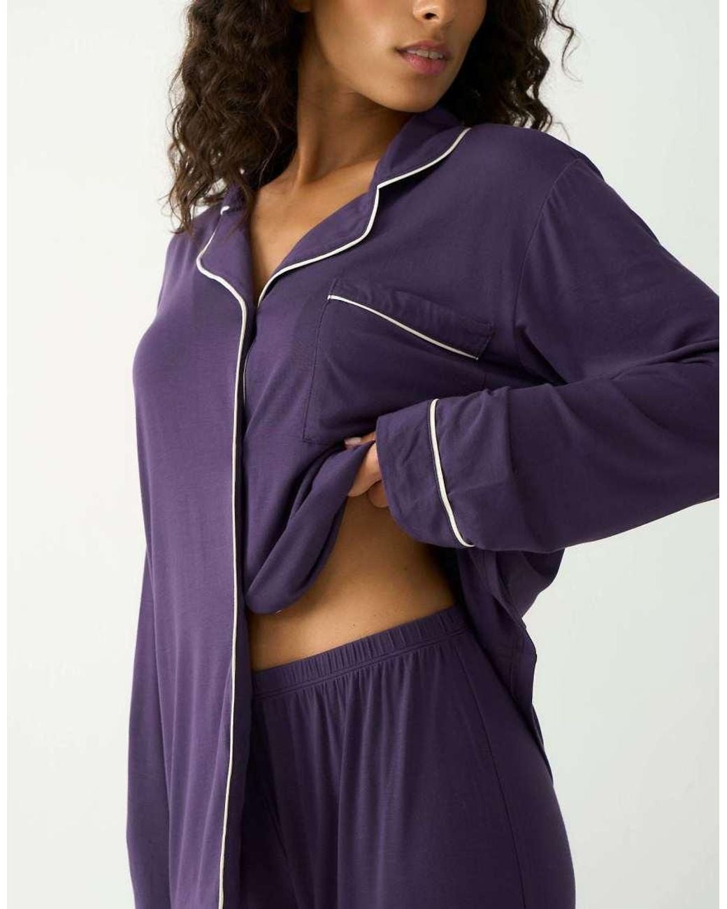 Stripe & Stare Blue Long Pyjama Set