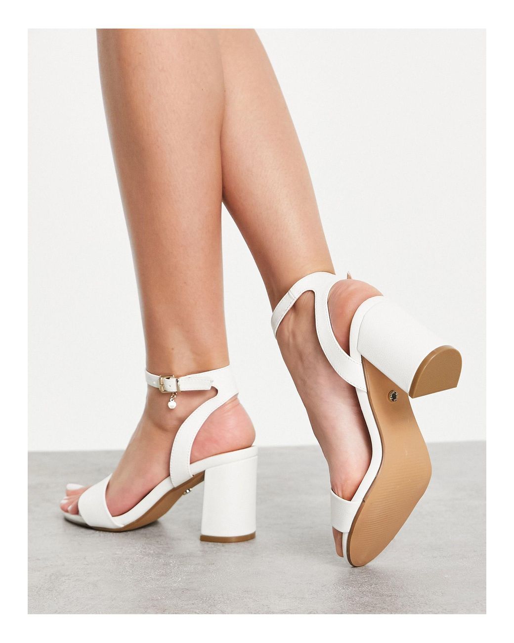 Office Marigold Block Heel Sandals in White | Lyst UK