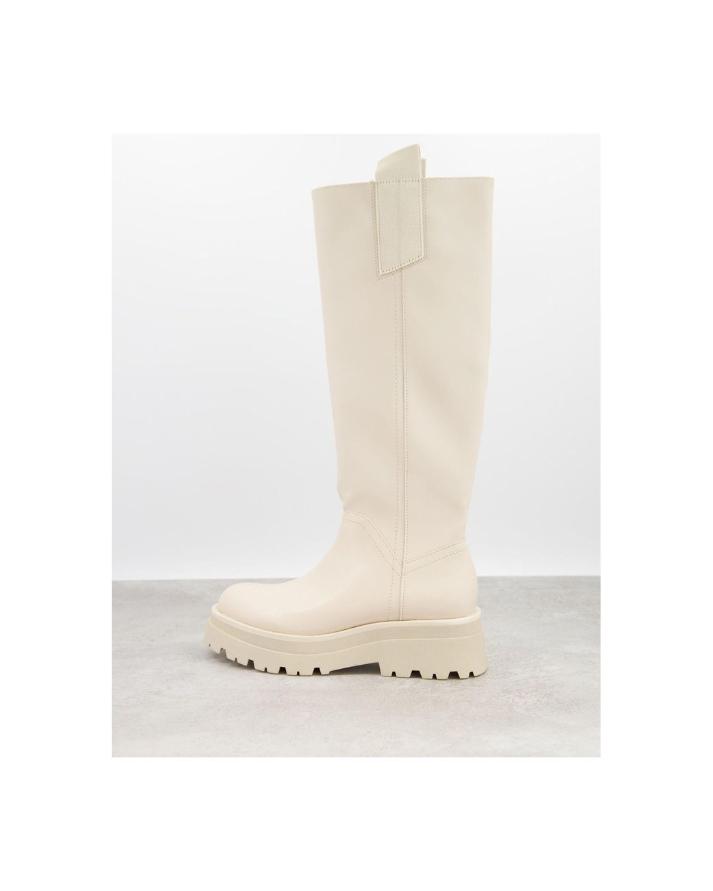 boots beige stradivarius