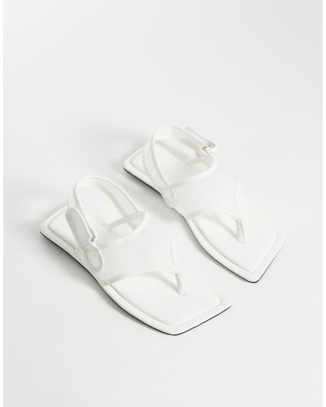 ASOS White Francine Mesh Slingback Sandals