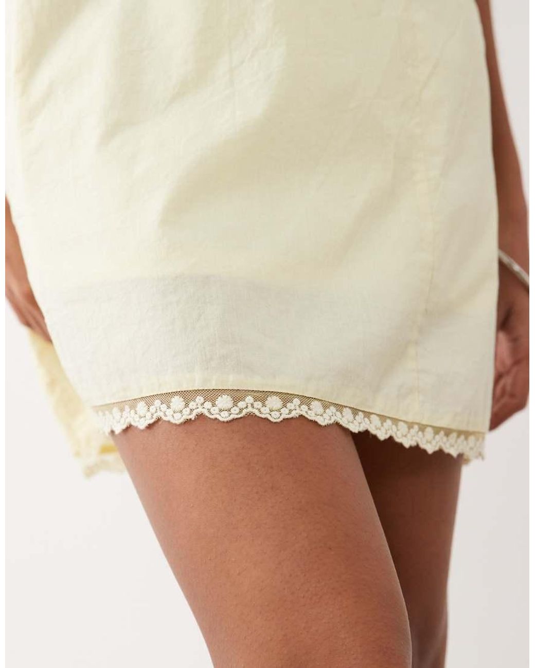 Wednesday's Girl Natural Milkmaid Mini Dress